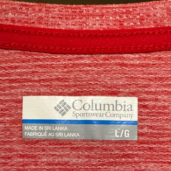 Columbia Red Heathered Long Sleeve Shirt - Picture 2 of 6